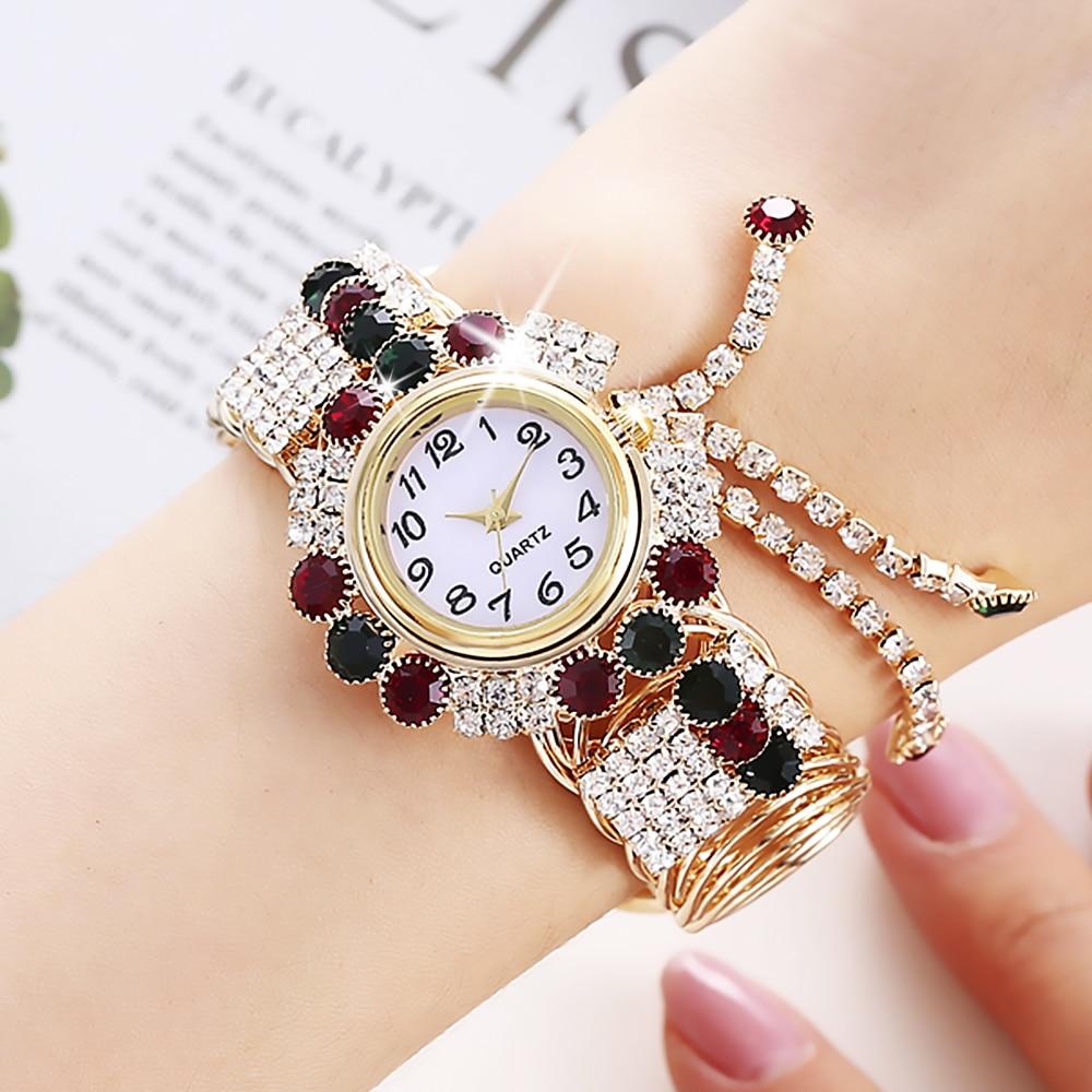 Watch - Luxury Rhinestone Bracelet Wristwatch