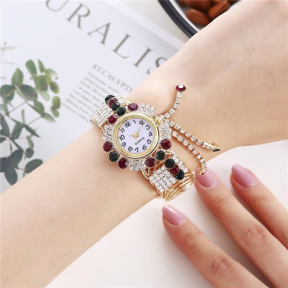 Watch - Luxury Rhinestone Bracelet Wristwatch