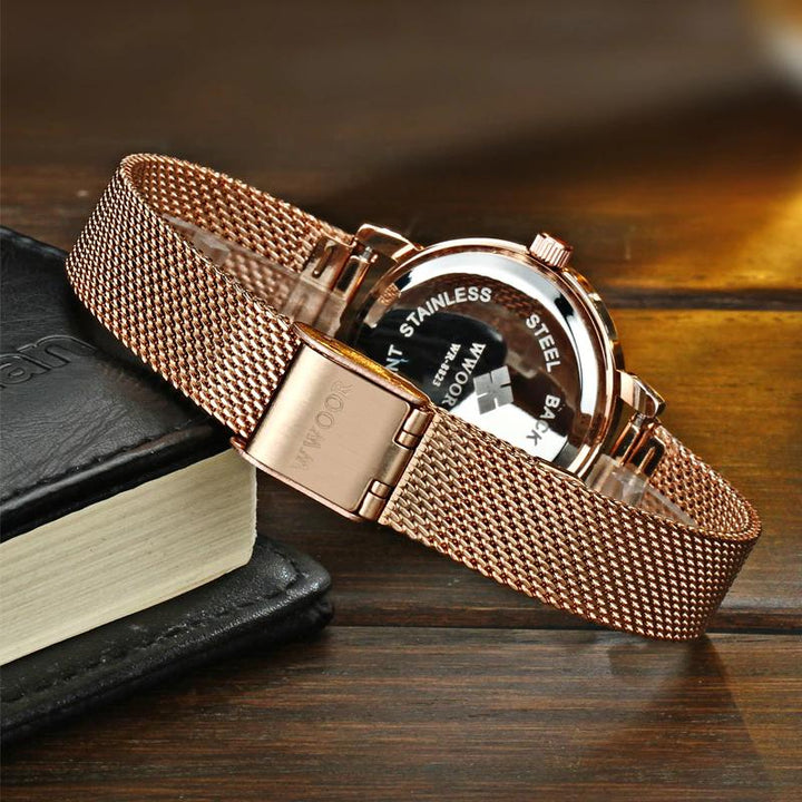 Luxury Wrist Watch For Women With Simple Heart Bracelet