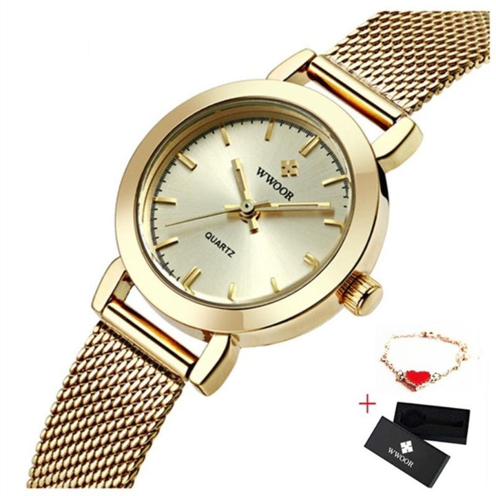 Luxury Wrist Watch For Women With Simple Heart Bracelet