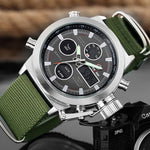 Watch - Military Fashion Nylon Strap Digital Dual Display Watch