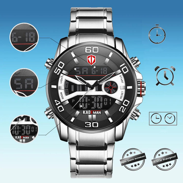 Watch - Military Sports Quartz Watch With LED Display