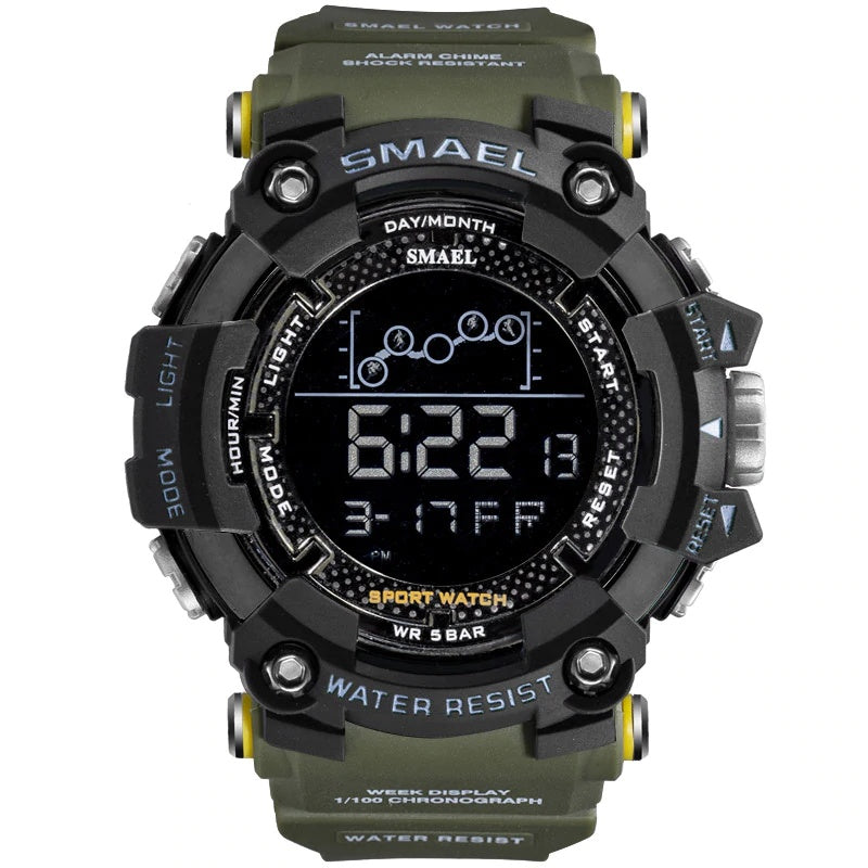 Military Style Water Resistant Digital Watch