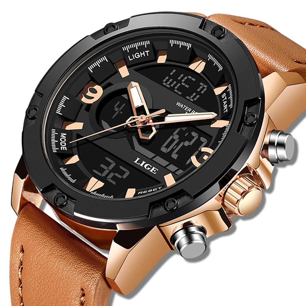 Watch - Multifunction Chronograph Leather Band Quartz Watch