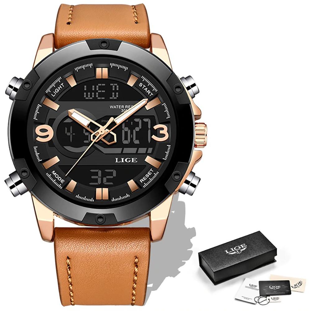 Watch - Multifunction Chronograph Leather Band Quartz Watch