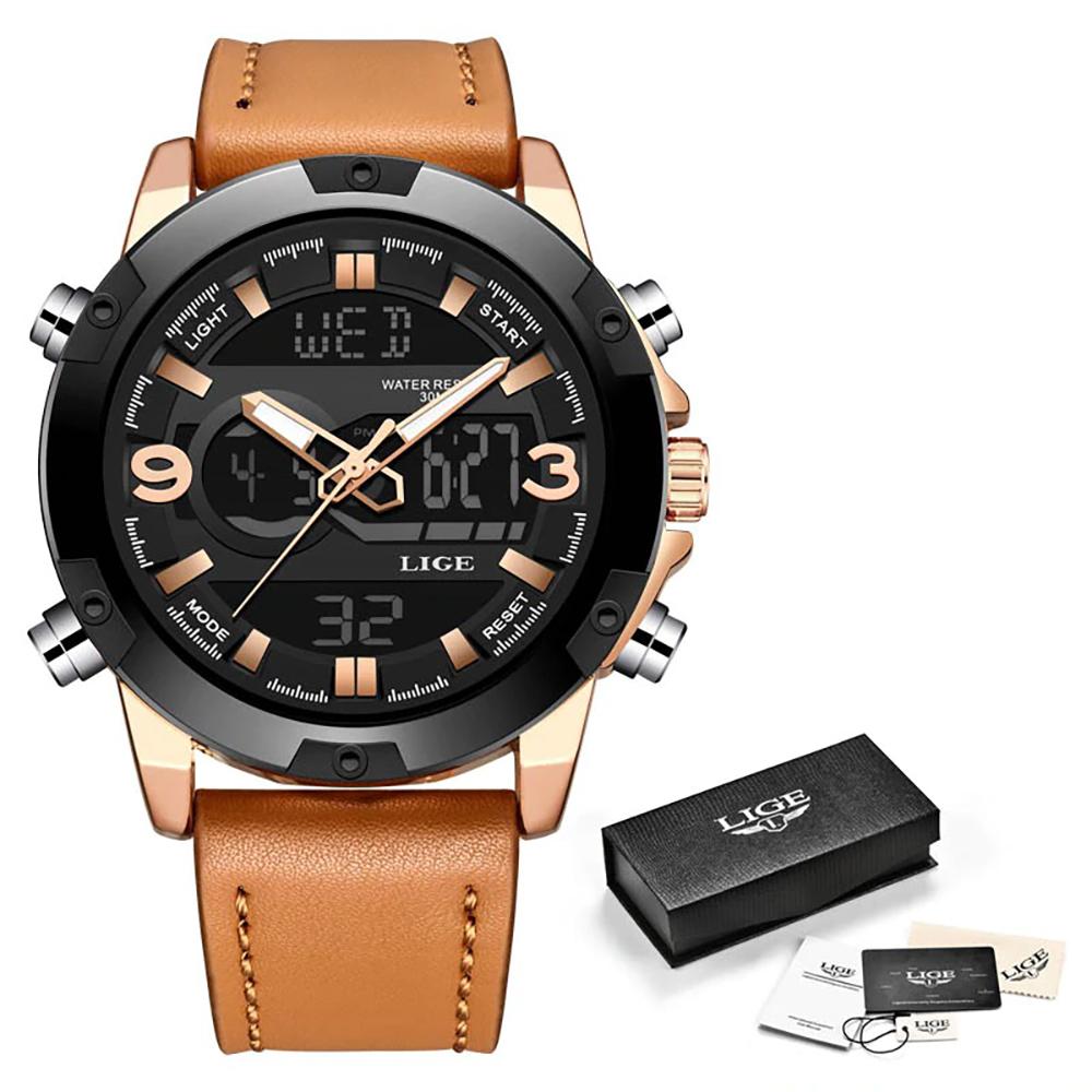 Watch - Multifunction Chronograph Leather Band Quartz Watch