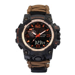 Watch - Multiple Time Display Chronograph Quartz Watch With Compass