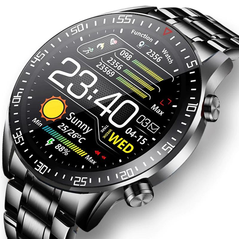 Watch - On-trend Full-fit Round Screen Outdoor Sports Digital Smartwatch