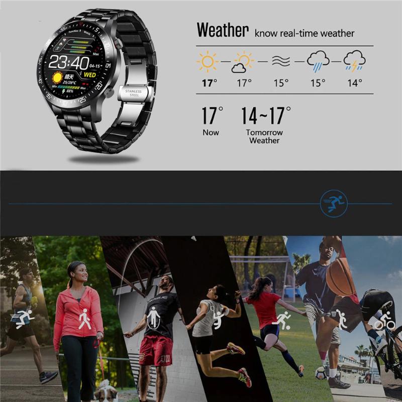 Watch - On-trend Full-fit Round Screen Outdoor Sports Digital Smartwatch