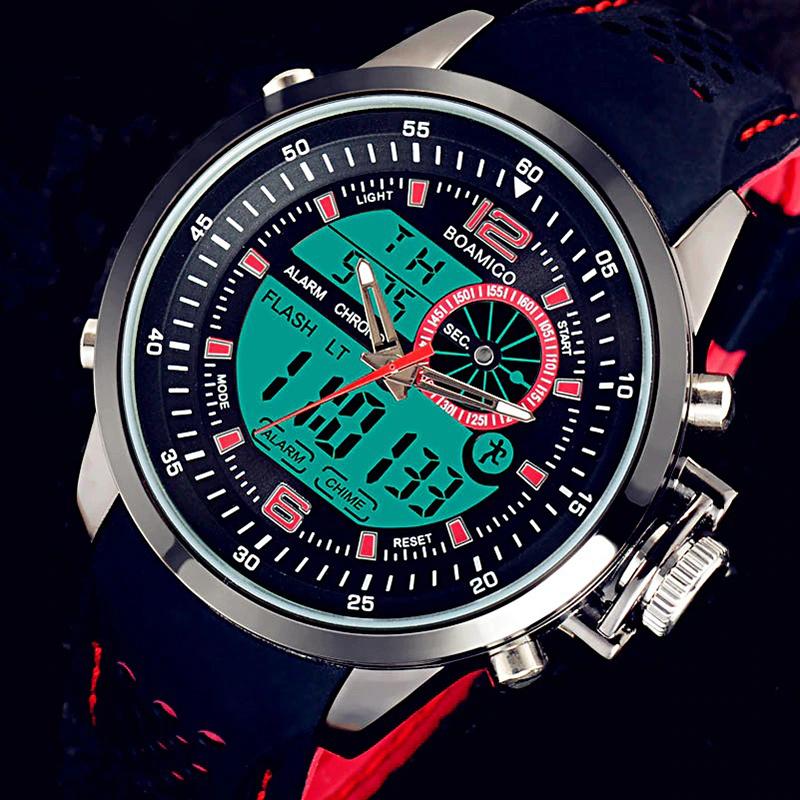 Watch - Outdoor Sport Dual Time Display Digital Quartz Watch