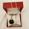 Watch - Quartz Wristwatch With Butterfly Necklace And Bracelet Set