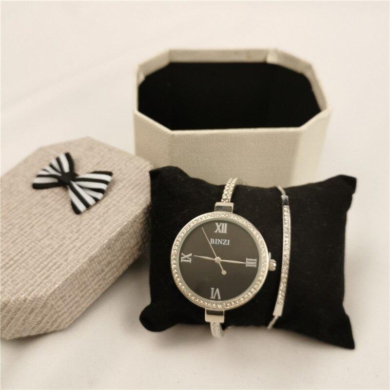 Watch - Quartz Wristwatch With Butterfly Necklace And Bracelet Set