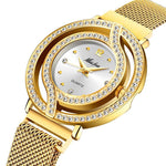 Watch - Rhinestone Adorned Hollow Case Quartz Watch