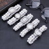 Watch - Rhinestone And Pearl Accented Beads Style Quartz Watch