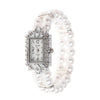 Watch - Rhinestone And Pearl Accented Beads Style Quartz Watch