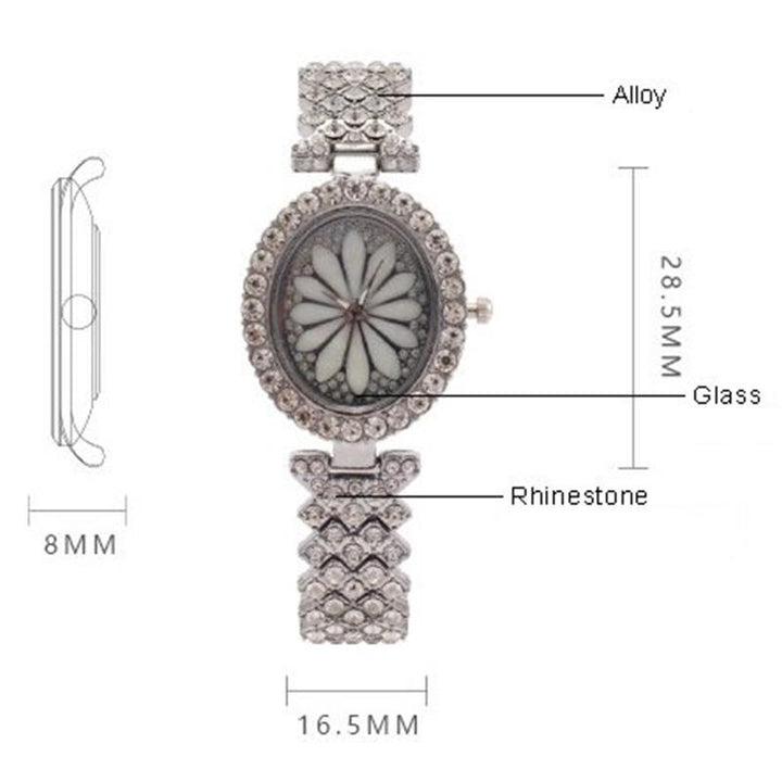 Watch - Rhinestone Bejeweled Bracelet Wristwatch