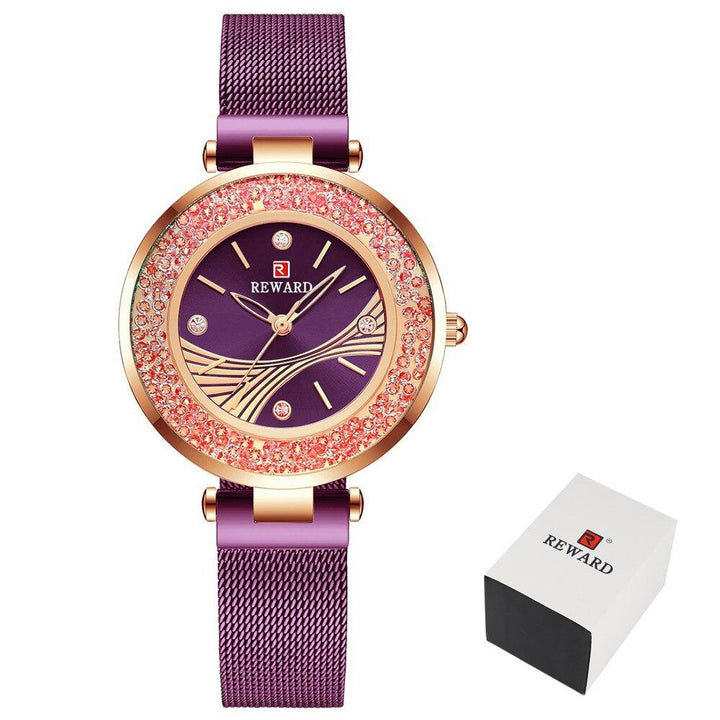 Watch - Rhinestone Embellished Dial Quartz Watch