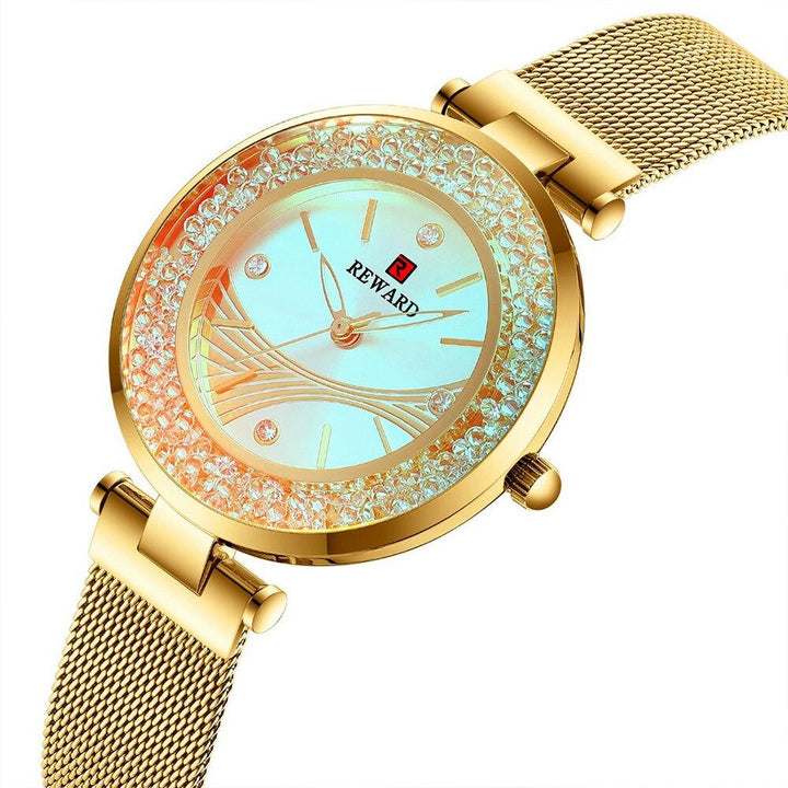 Watch - Rhinestone Embellished Dial Quartz Watch