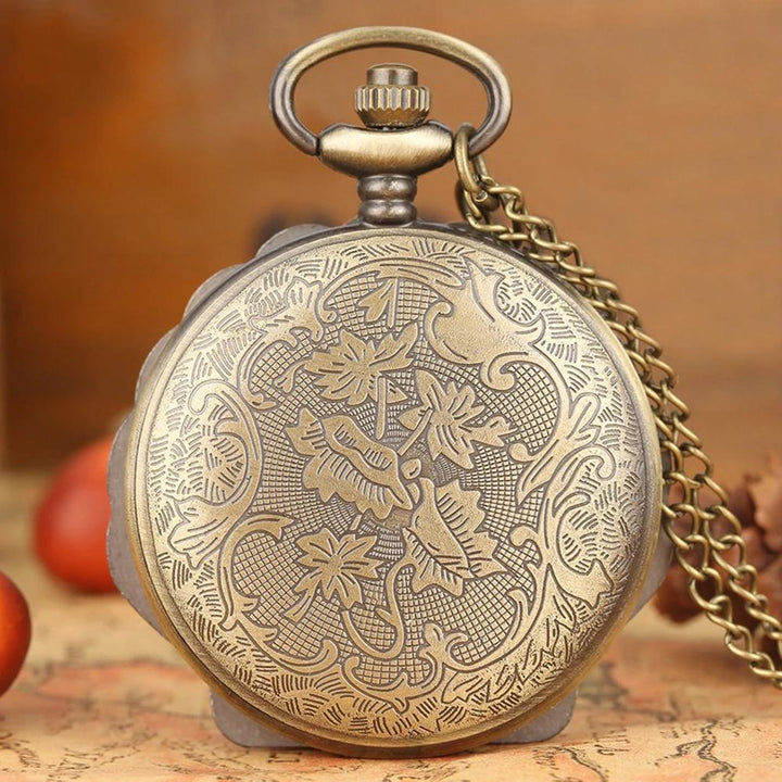 Watch - Rhinestone Embellished Sea Shell Pocket Watch