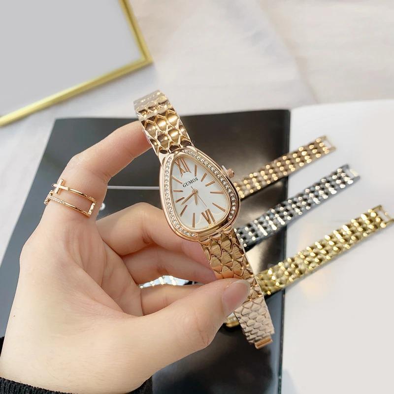 Watch - Rhinestone Snake Head Shape Quartz Watch