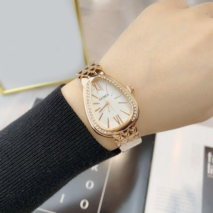 Watch - Rhinestone Snake Head Shape Quartz Watch