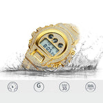 Watch - Rhinestone Studded Digital Display Quartz Watch