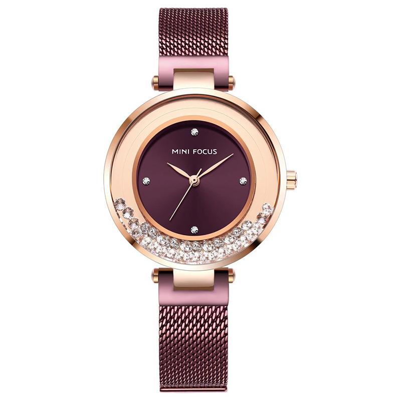 Watch - Rolling Rhinestone Embellished Dial Quartz Watch