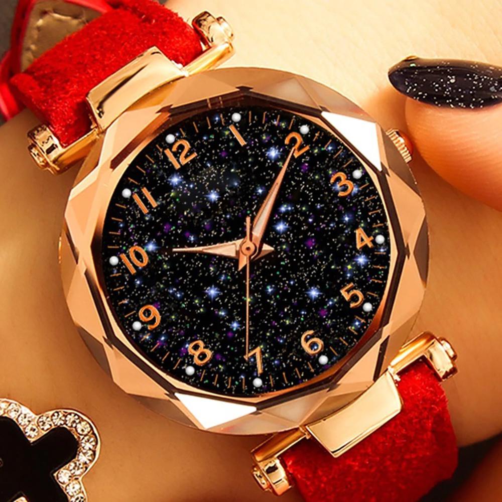 Starry Sky Dial with Stainless Steel Mesh Band Quartz Watch – Inspire Watch