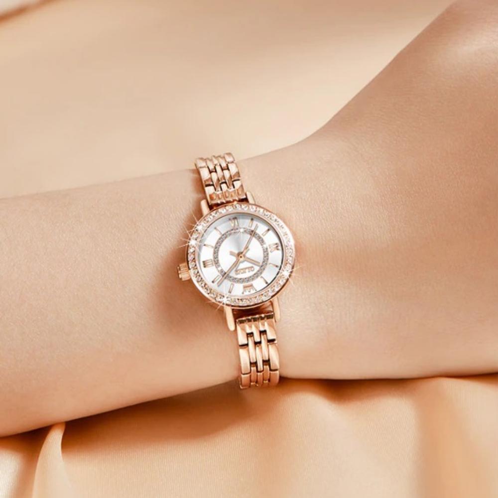 Watch - Shimmering Rhinestone Studded Quartz Watch