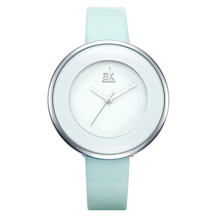 Minimalist Fashion Dial with Vegan Leather Strap Quartz Watches