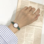 Women’s Small Minimalist Wrist Watch With PU Leather Straps