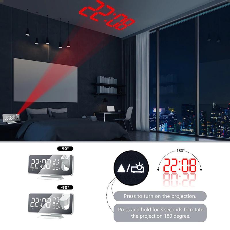 Watch - Smart Digital Alarm Clock With Projection Time Snooze