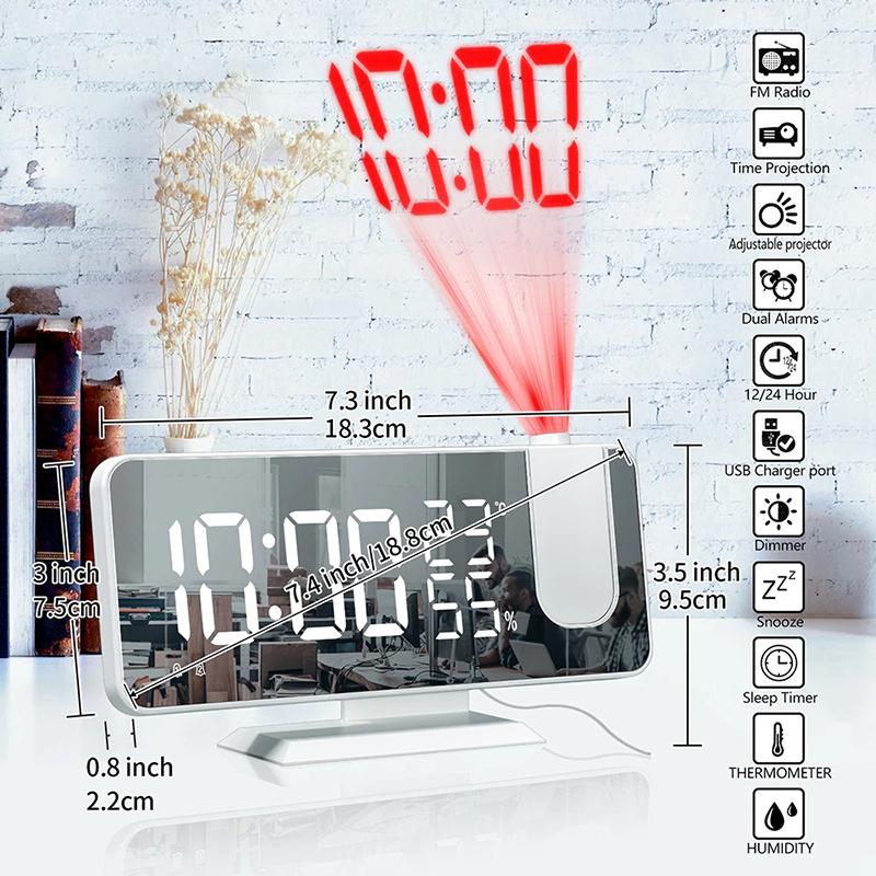 Watch - Smart Digital Alarm Clock With Projection Time Snooze