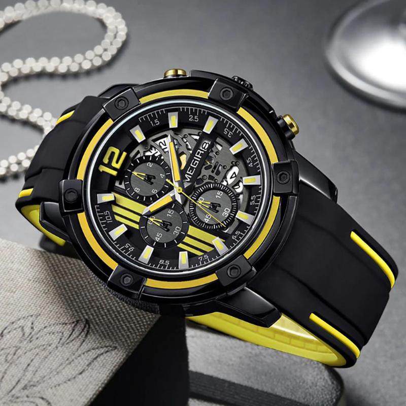 Watch - Smooth Silicone Strap Chronograph Sport Quartz Watch