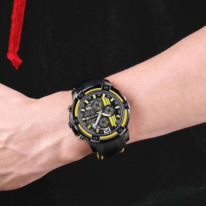 Watch - Smooth Silicone Strap Chronograph Sport Quartz Watch