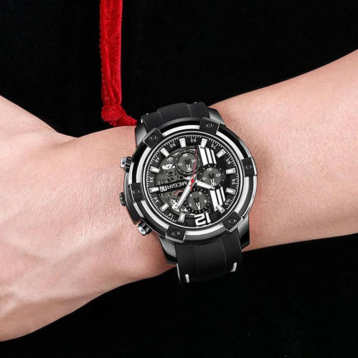 Watch - Smooth Silicone Strap Chronograph Sport Quartz Watch