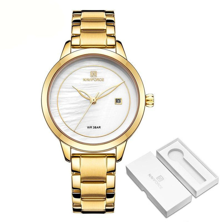 Watch - Snappy Numberless Dial With Stainless Steel Band Quartz Watch