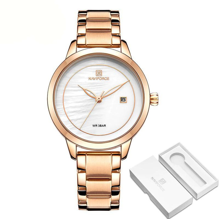 Watch - Snappy Numberless Dial With Stainless Steel Band Quartz Watch