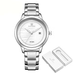 Watch - Snappy Numberless Dial With Stainless Steel Band Quartz Watch