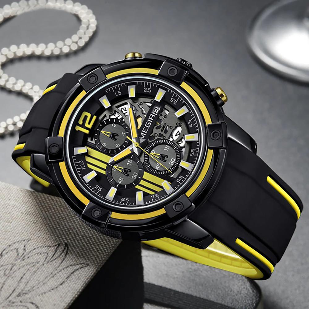 Watch - Soft Silicone Strap Chronograph Sport Quartz Watch