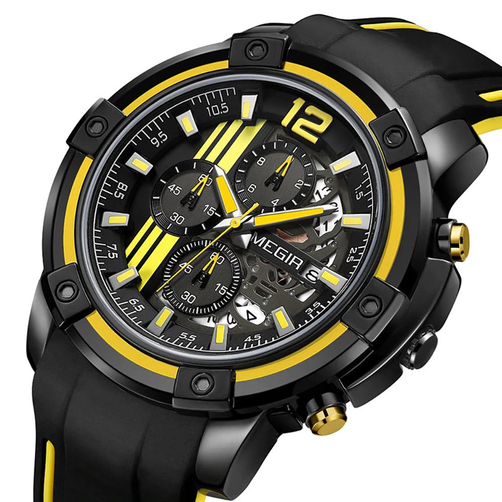 Watch - Soft Silicone Strap Chronograph Sport Quartz Watch