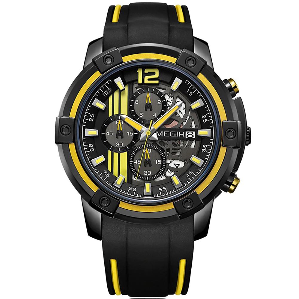 Watch - Soft Silicone Strap Chronograph Sport Quartz Watch