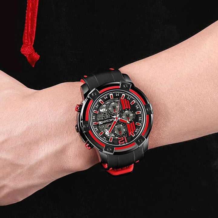 Watch - Soft Silicone Strap Chronograph Sport Quartz Watch