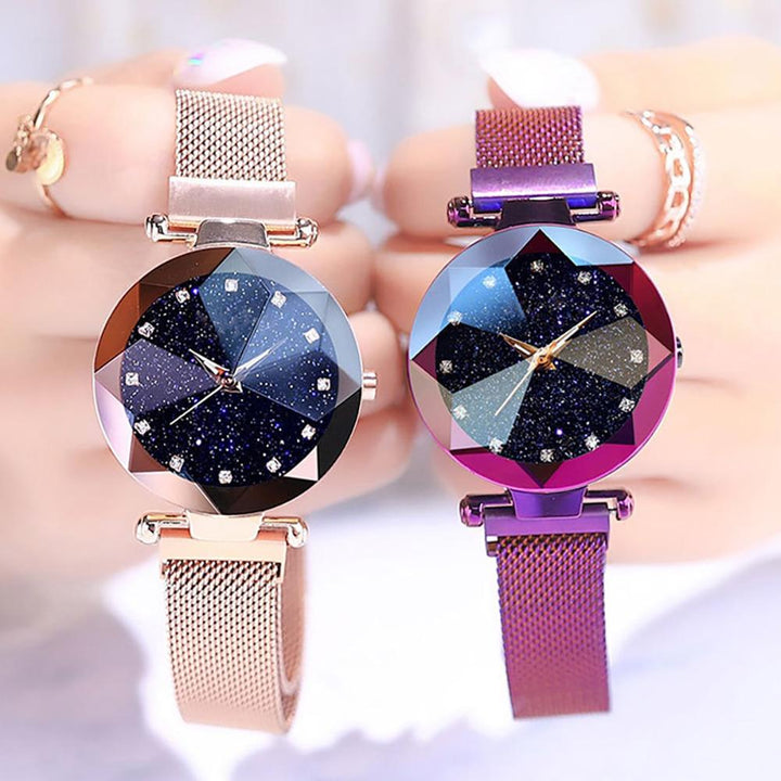 Watch - Sparking Starry Night Sky Stainless Steel Quartz Wrist Watch