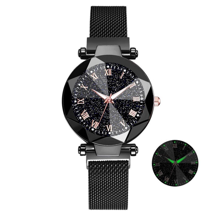 Watch - Sparking Starry Night Sky Stainless Steel Quartz Wrist Watch