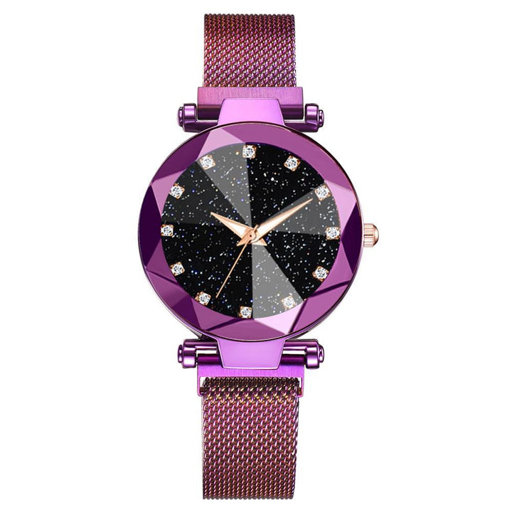 Watch - Sparking Starry Night Sky Stainless Steel Quartz Wrist Watch