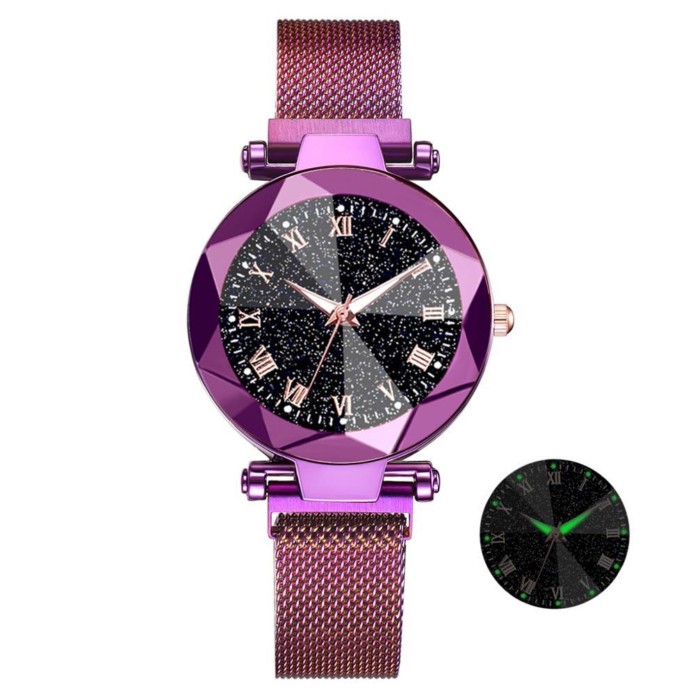 Watch - Sparking Starry Night Sky Stainless Steel Quartz Wrist Watch