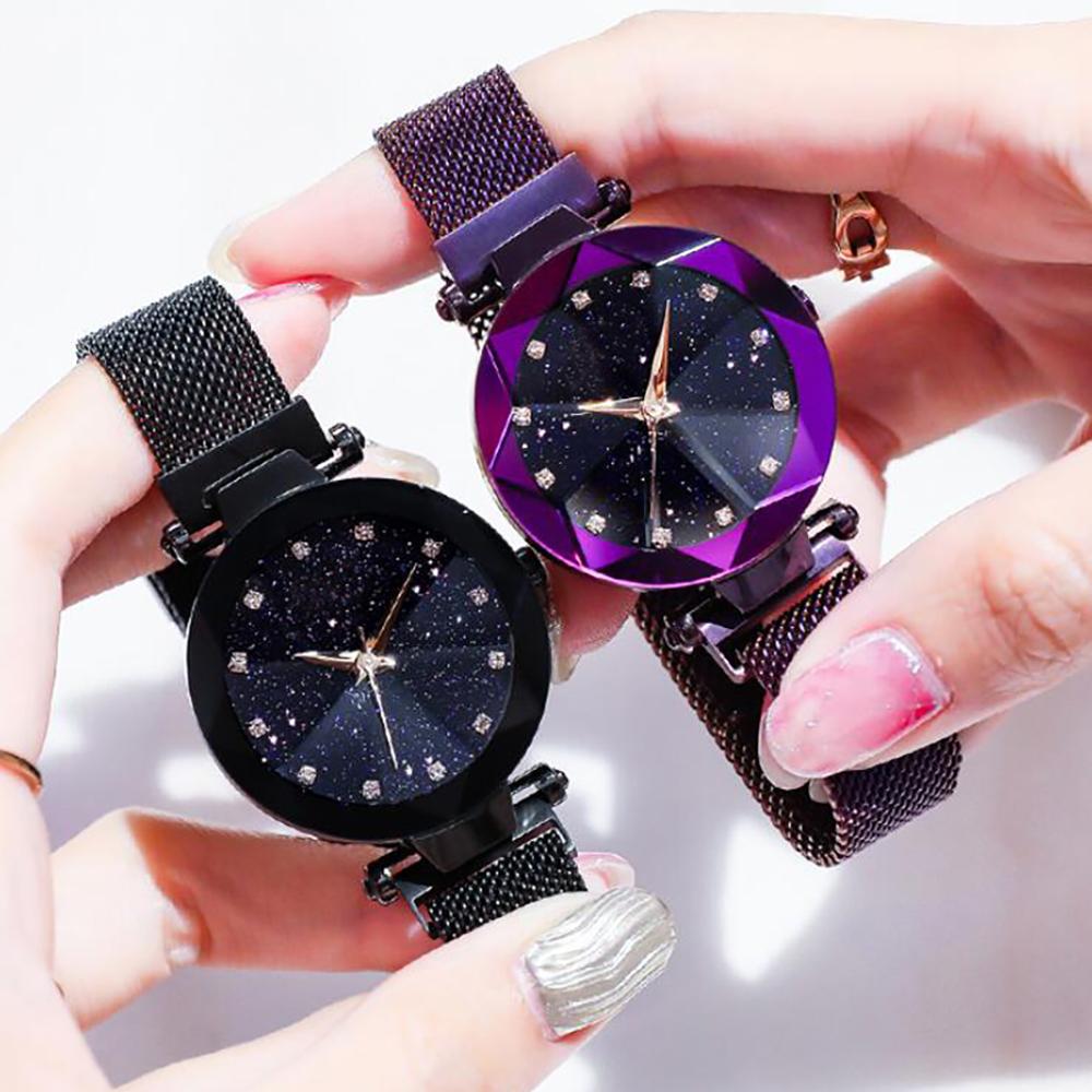Dropship Women's Fashion Starry Sky Watches Magnet Buckle Mesh Belt Diamond  Quartz Watch Women Dress Clock to Sell Online at a Lower Price | Doba