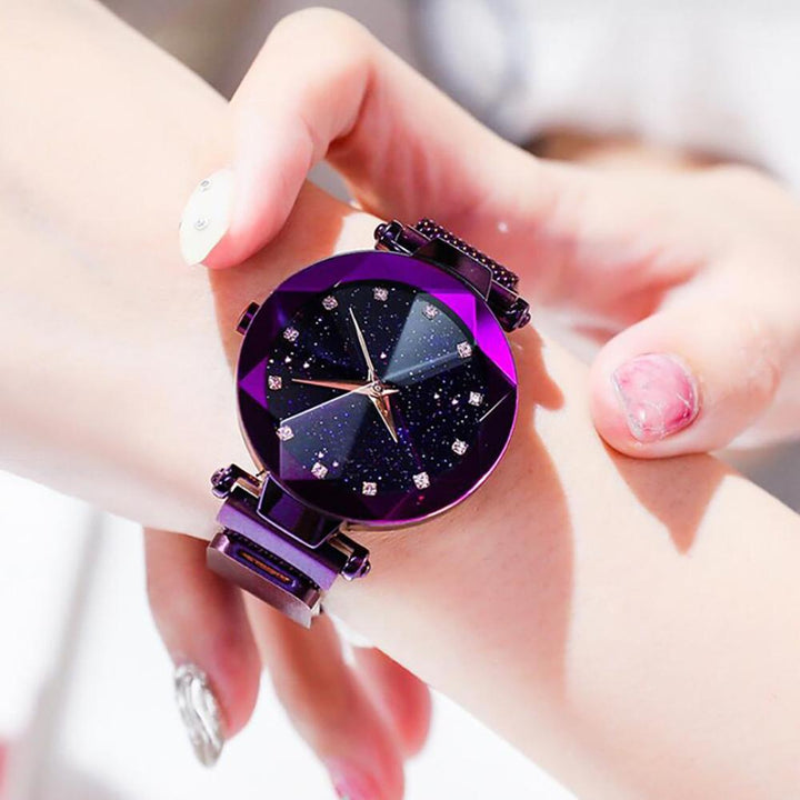 Watch - Sparking Starry Night Sky Stainless Steel Quartz Wrist Watch