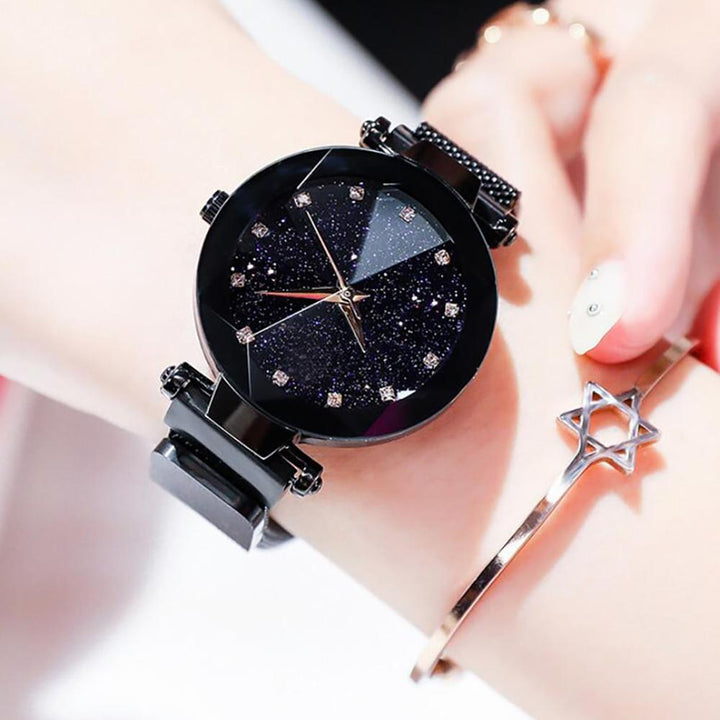 Watch - Sparking Starry Night Sky Stainless Steel Quartz Wrist Watch